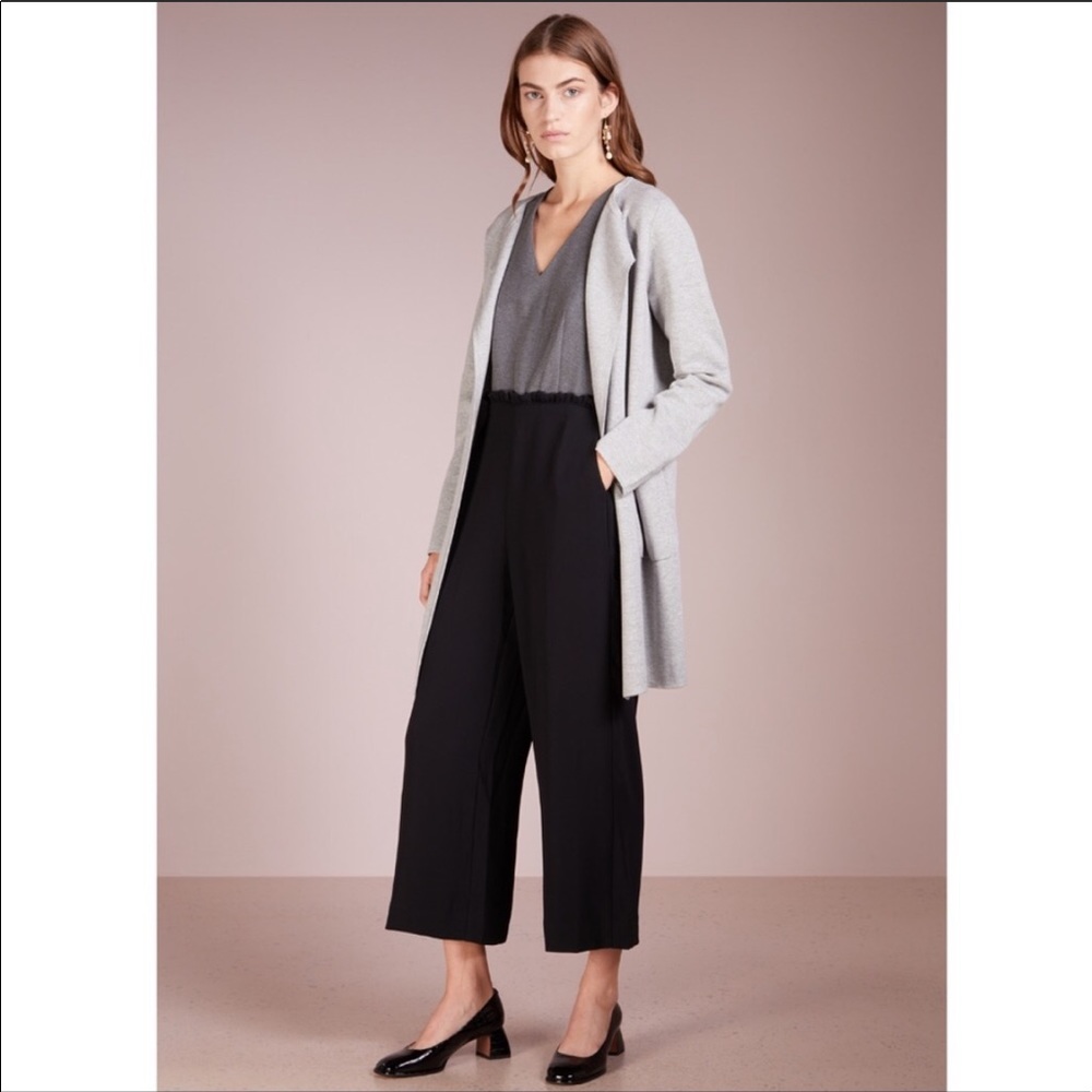 J. Crew Black Wide-Leg Jumpsuit with Gray Top